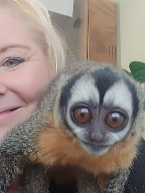Woman with animal